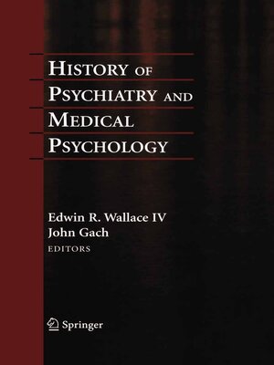 cover image of History of Psychiatry and Medical Psychology